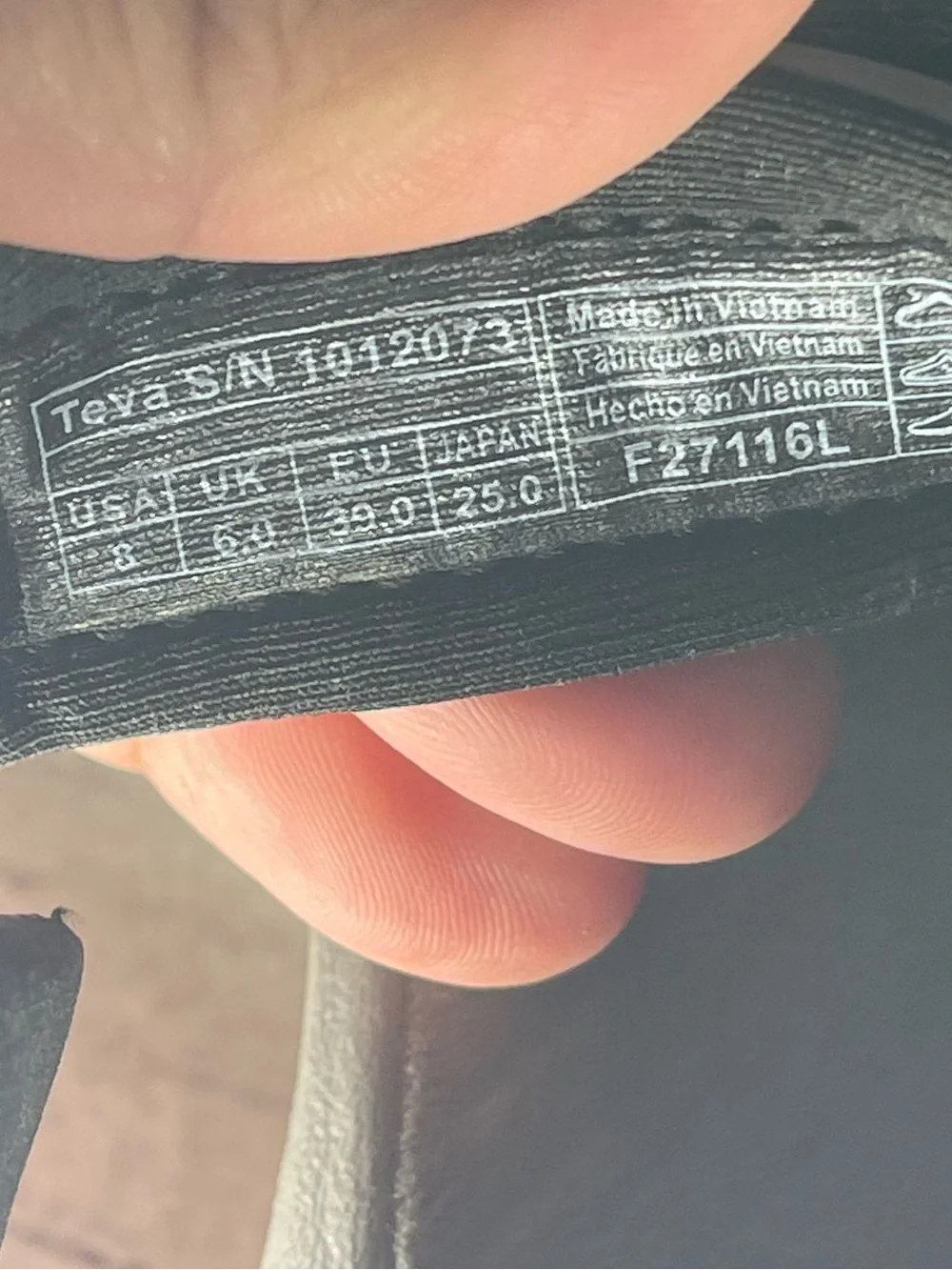 TEVA Terra Fi Lite Women's 8 Black Leather Sandals